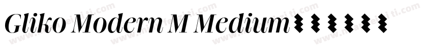 Gliko Modern M Medium字体转换